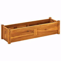 vidaXL Letto Rialzato da Giardino in Legno di Acacia 100x30x25 cm - Vista aggiuntiva 2