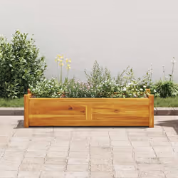 vidaXL Letto Rialzato da Giardino in Legno di Acacia 100x30x25 cm - Vista aggiuntiva 3