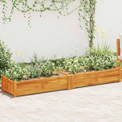 vidaXL Letto Rialzato da Giardino in Legno di Acacia 200x50x25 cm
