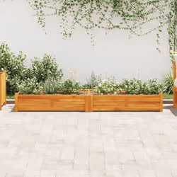 vidaXL Letto Rialzato da Giardino in Legno di Acacia 200x50x25 cm - Vista aggiuntiva 3
