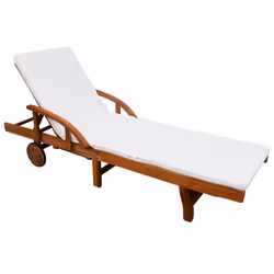 VidaXL 42595 sedia da esterno Salone Seduta imbottita Poliestere Crema, Bianco - Vista aggiuntiva 2