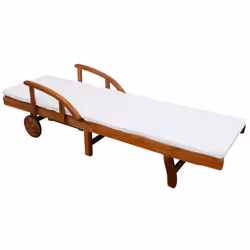 VidaXL 42595 sedia da esterno Salone Seduta imbottita Poliestere Crema, Bianco - Vista aggiuntiva 3