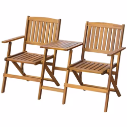 Questa classica panca da giardino in legno con il tavolino combina stile e funzionalità, e aggiungerà un tocco di fascino rus ...
