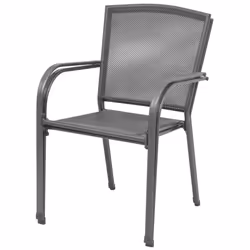 VidaXL 42705 sedia da esterno Terrazzo Acciaio Antracite - Vista aggiuntiva 3