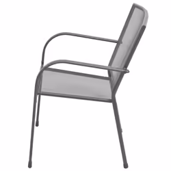VidaXL 42705 sedia da esterno Terrazzo Acciaio Antracite - Vista aggiuntiva 4