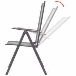 VidaXL 42716 sedia da esterno Terrazzo Acciaio Antracite - Vista aggiuntiva 2