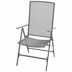 VidaXL 42716 sedia da esterno Terrazzo Acciaio Antracite - Vista aggiuntiva 3
