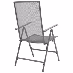 VidaXL 42716 sedia da esterno Terrazzo Acciaio Antracite - Vista aggiuntiva 4