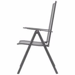 VidaXL 42716 sedia da esterno Terrazzo Acciaio Antracite - Vista aggiuntiva 5