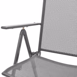 VidaXL 42716 sedia da esterno Terrazzo Acciaio Antracite - Vista aggiuntiva 7