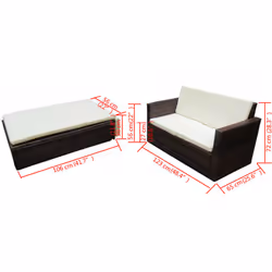 VidaXL 42733 set mobili da esterno - Vista aggiuntiva 7