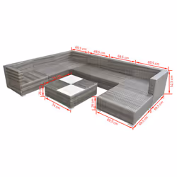 VidaXL 42738 set mobili da esterno - Vista aggiuntiva 5