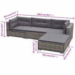 VidaXL 42835 set mobili da esterno - Vista aggiuntiva 7
