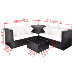 VidaXL 42893 set mobili da esterno - Vista aggiuntiva 6