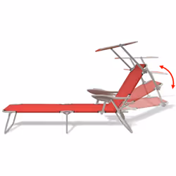 VidaXL 42933 sedia da esterno Salone Seduta imbottita Poliestere Rosso - Vista aggiuntiva 5
