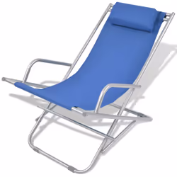 VidaXL 42935 sedia da esterno Terrazzo Cloruro di polivinile (PVC) Blu - Vista aggiuntiva 2