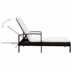VidaXL 42941 sedia da esterno Salone Seduta imbottita Caldaie, Rattan sintetico Marrone, Crema, Bianco - Vista aggiuntiva 4