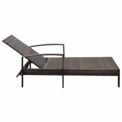 VidaXL 42941 sedia da esterno Salone Seduta imbottita Caldaie, Rattan sintetico Marrone, Crema, Bianco - Vista aggiuntiva 6