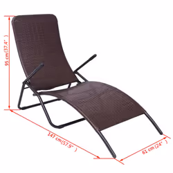 VidaXL 42945 sedia da esterno Salone Seduta imbottita Rattan sintetico, Acciaio - Vista aggiuntiva 6