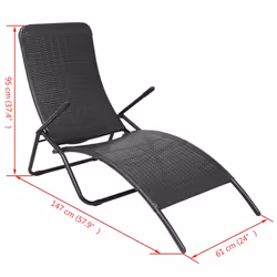 VidaXL 42946 sedia da esterno Salone Seduta imbottita Rattan sintetico, Acciaio - Vista aggiuntiva 4