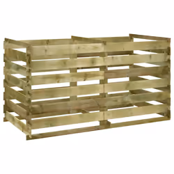 vidaXL Compostiera a Stecche Pino Impregnato 180x90x90 cm - Vista aggiuntiva 2