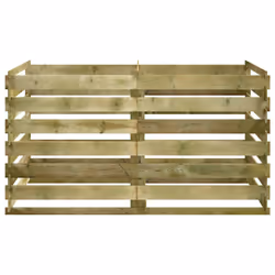 vidaXL Compostiera a Stecche Pino Impregnato 180x90x90 cm - Vista aggiuntiva 3