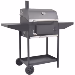 Con questo solido barbecue a carbonella, composto da 1 grande camera di cottura ed un robusto focolare, potrete comodamente g ...