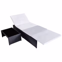 VidaXL 43069 sedia da esterno Terrazzo Seduta imbottita Poliestere Crema, Bianco - Vista aggiuntiva 4