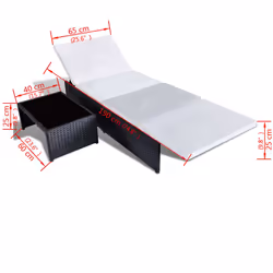 VidaXL 43069 sedia da esterno Terrazzo Seduta imbottita Poliestere Crema, Bianco - Vista aggiuntiva 6