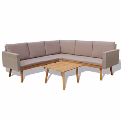 vidaXL Set Divani da Giardino 4 pz con Cuscini in Polyrattan Grigio - Vista aggiuntiva 2