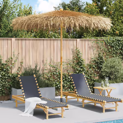 vidaXL Parasole in Bambù con Copertura con Foglie di Banana 210 cm - Vista aggiuntiva 3