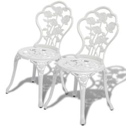 VidaXL 43176 sedia da esterno Terrazzo Alluminio, Caldaie Bianco