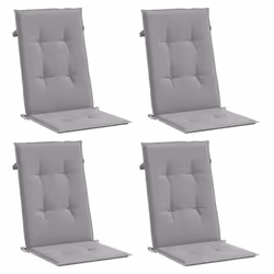 vidaXL Cuscini per Sedie 4 pz Grigi 120x50x3 cm in Tessuto - Vista aggiuntiva 3