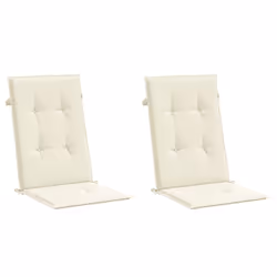 vidaXL Cuscini per Sedie 2 pz Crema 120x50x3 cm in Tessuto - Vista aggiuntiva 3