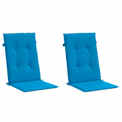 vidaXL Cuscini per Sedie 2 pz Blu 120x50x3 cm in Tessuto - Vista aggiuntiva 3