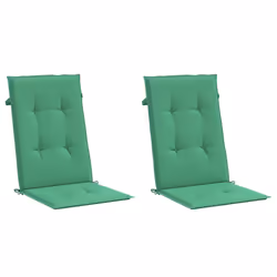 vidaXL Cuscini per Sedie 2 pz Verdi 120x50x3 cm in Tessuto - Vista aggiuntiva 3