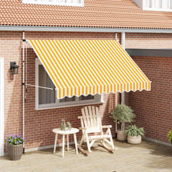 Tenda da Sole Retrattile Manuale a Strisce Gialle e Bianche vari dimensioni dimensioni : 300 cm