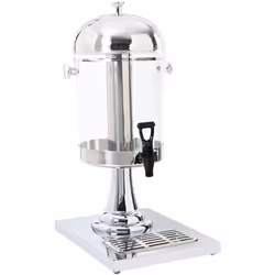 Questo distributore di succhi è una soluzione sofisticata per servire succo refrigerato o altre bevande a buffet, barbecue e ...