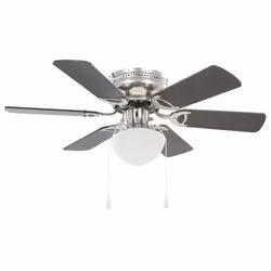 vidaXL Ventilatore da Soffitto Decorato con Luce 82cm Marrone Scuro - Vista aggiuntiva 2
