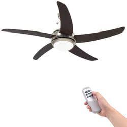 Ventilatore da Soffitto Decorato con Luce e Telecomando vari colori colore : marrone