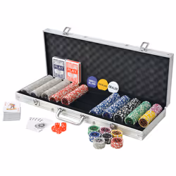 Set da Poker con 500 Chips Laser in Alluminiocod mxl 105780 - Vista aggiuntiva 2