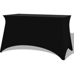 Vidaxl - Fodere Elasticizzate per Tavolo 2 pezzi 183x76x74 cm Nero 6210