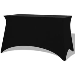 Vidaxl - Fodere Elasticizzate per Tavolo 2 pz 243x76x74 cm Nero 6528