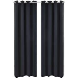 Vidaxl - Tende Oscuranti Set 2 Teli con Occhielli in Metallo 135x175 cm vari colori colore : nero
