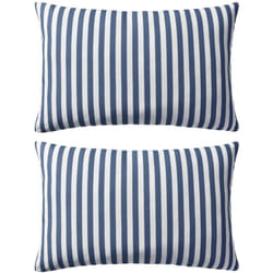 Cuscini da Esterno 2 pz Stampa a Righe 60x40 cm Blu Vidaxl 25891