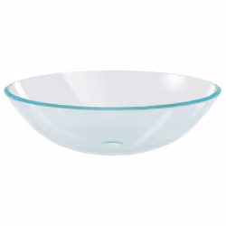 vidaXL Lavandino in Vetro Temprato 42 cm Trasparente - Vista aggiuntiva 2