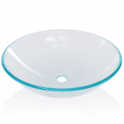 vidaXL Lavandino in Vetro Temprato 42 cm Trasparente - Vista aggiuntiva 3