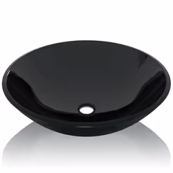 vidaXL Lavandino in Vetro Temperato 42 cm Nero - Vista aggiuntiva 3