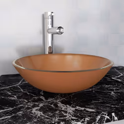 Questo lavandino, realizzato in vetro temperato di alta qualità con finitura in rame, sarà un'aggiunta alla moda per qualsias ...