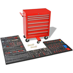 Vidaxl - Carrello Portautensili Officina con 1125 Utensili Acciaio Rosso